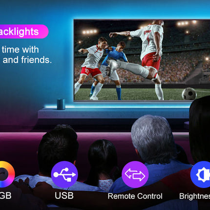 3M LED Strip Lights Rope Light for TV, Gaming and Computer (Lights Strip App with Remote Control)