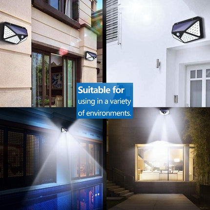100 Waterproof LED Motion Sensor Solar Security Lights Outdoor (2pack)