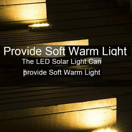 8 Pack LED Solar Pathway Lights Outdoor Solar Ground Lights (Warm White)