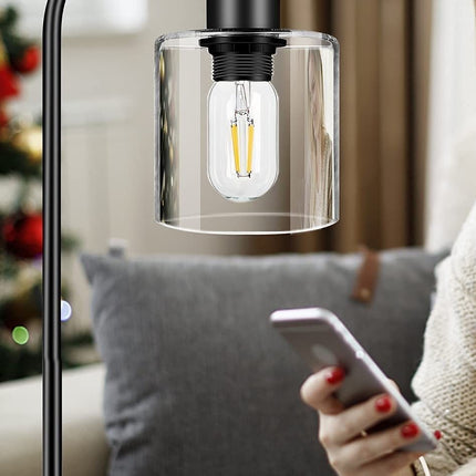 Industrial Table Lamp with 2 USB Port for Bedside Nightstand Desk and Living Room Office (Bulb not Included)