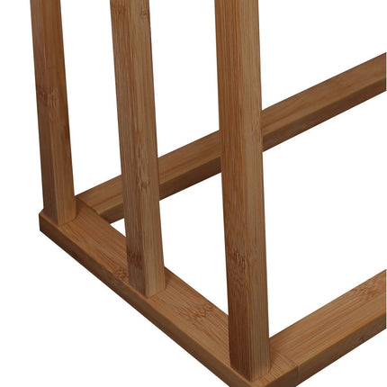 CARLA HOME Bamboo Towel Bar Holder Rack 3-Tier Freestanding for Bathroom and Bedroom
