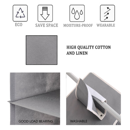 5 Tier Shelf Hanging Closet Organizer and Storage for Clothes (Grey)