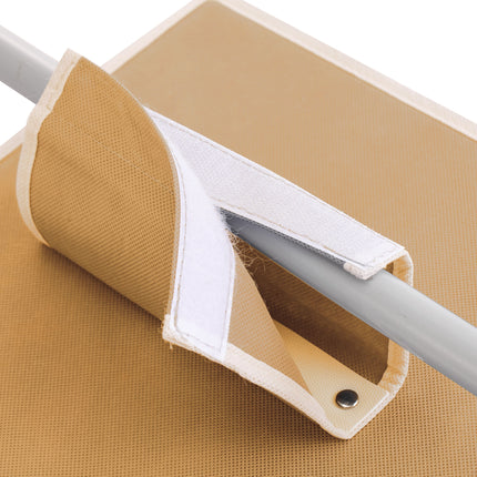 5 Tier Shelf Hanging Closet Organizer and Storage for Clothes (Beige)