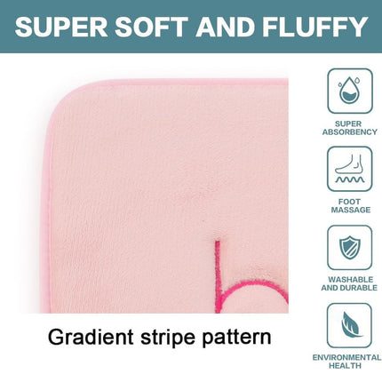 Extra Thick Memory Foam & Super Comfort Bath Rug Mat for Bathroom (60 x 40 cm, Pink)