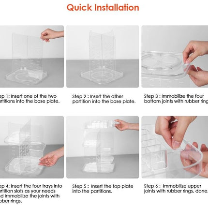 360 Rotating Large Capacity Makeup Organizer for Bedroom and Bathroom (White)