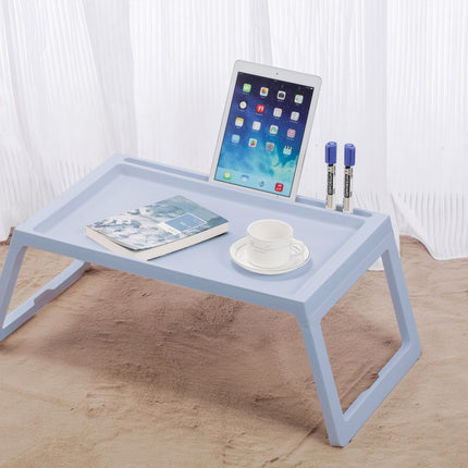 Multifunction Laptop Bed Desk with foldable legs for Home Office (Blue)