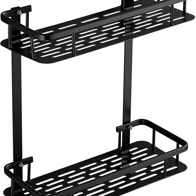 Two-Tier Wall-Mounted Corner Shelf for Bathroom
