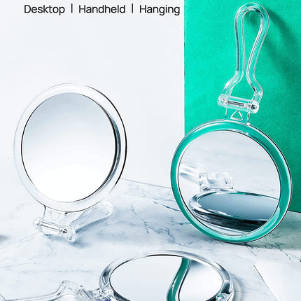 Double-Sided 1X/20X Magnifying Foldable Makeup Mirror for Handheld, Table and Travel Usage