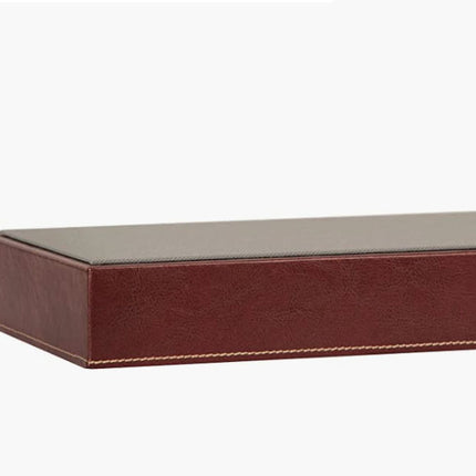 Leather Eyeglass Storage Case with 7 Compartments (Brown)