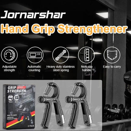 2 Pack Adjustable Hand Grip Strengthener for Hand Grip Strength and Wrist Rehabilitation (Resistance 5-60 kg)