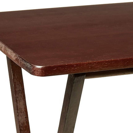 Brown Wood Folding TV Tray & Snack Table