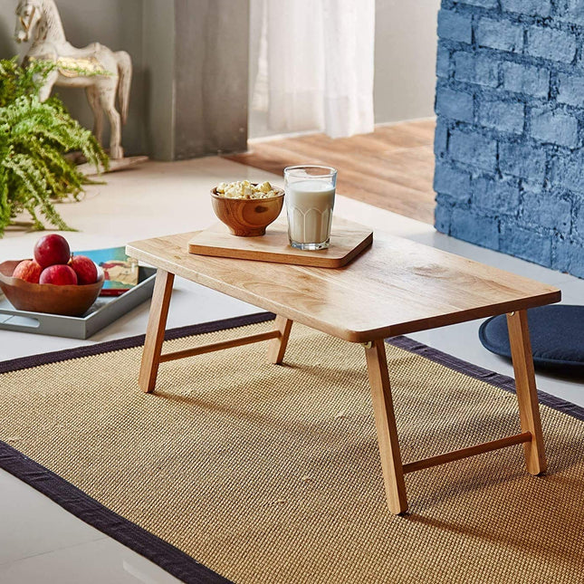 Natural Foldable Laptop Desk and Bed Tray Table