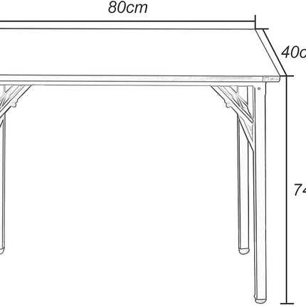 Sturdy and Heavy Duty Foldable Office Computer Desk (White, 80cm)
