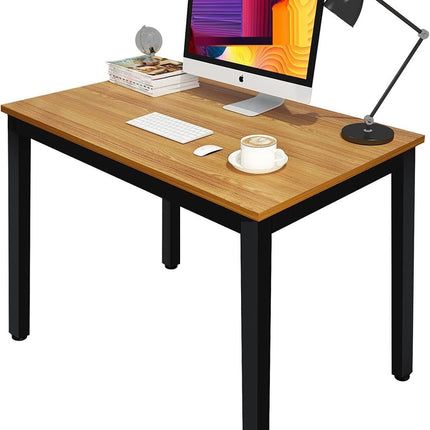 Sturdy and Heavy Duty Foldable Office Computer Desk (Teak, 100cm)