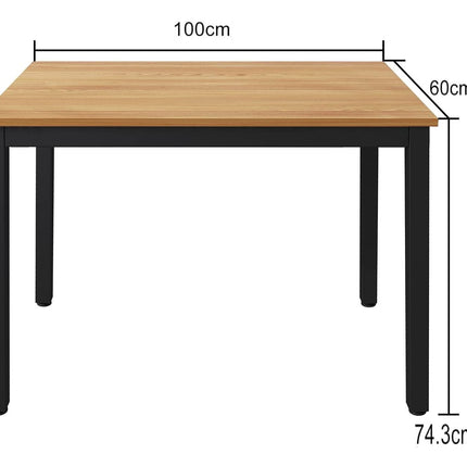 Sturdy and Heavy Duty Foldable Office Computer Desk (Teak, 100cm)
