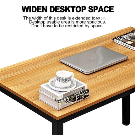 Sturdy and Heavy Duty Foldable Office Computer Desk (Teak, 101cm)