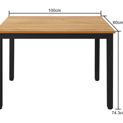 Sturdy and Heavy Duty Foldable Office Computer Desk (Teak, 101cm)