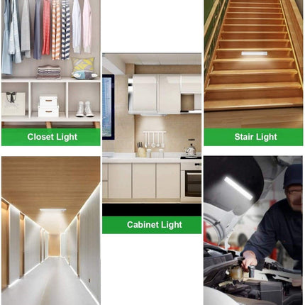 80 LED Motion Closet Sensor Rechargeable Lights for Kitchen and Bedroom (White and Yellow Light)