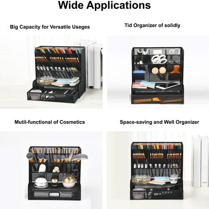 Multi-Functional Mesh Desk Organizer for School and Home Office