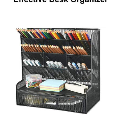 Multi-Functional Mesh Desk Organizer for School and Home Office