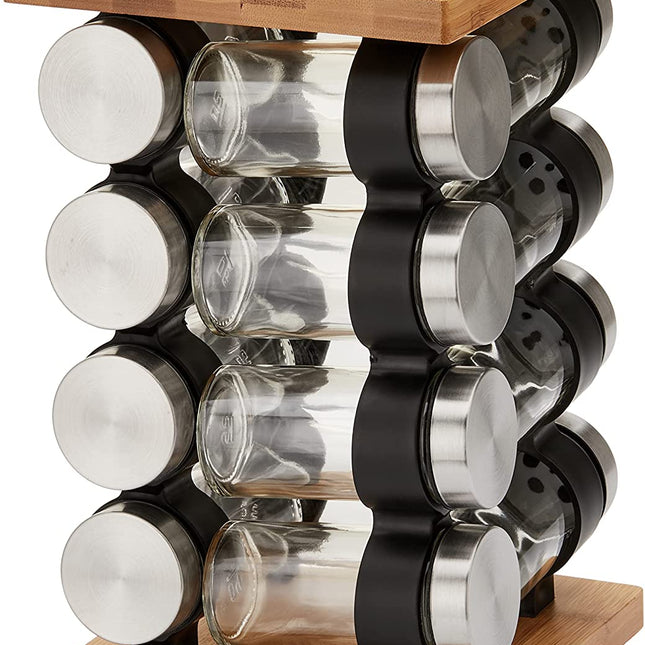 Spice Rack Organizer with 12 Pieces Jars for Kitchen