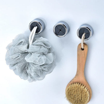 3 Pack Self Adhesive Round Towel Hooks for Kitchen and Bathroom