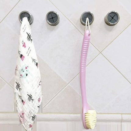 3 Pack Self Adhesive Round Towel Hooks for Kitchen and Bathroom