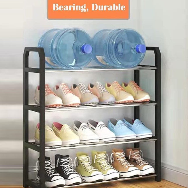 4 tier Shoe Rack Storage Organiser (Black)