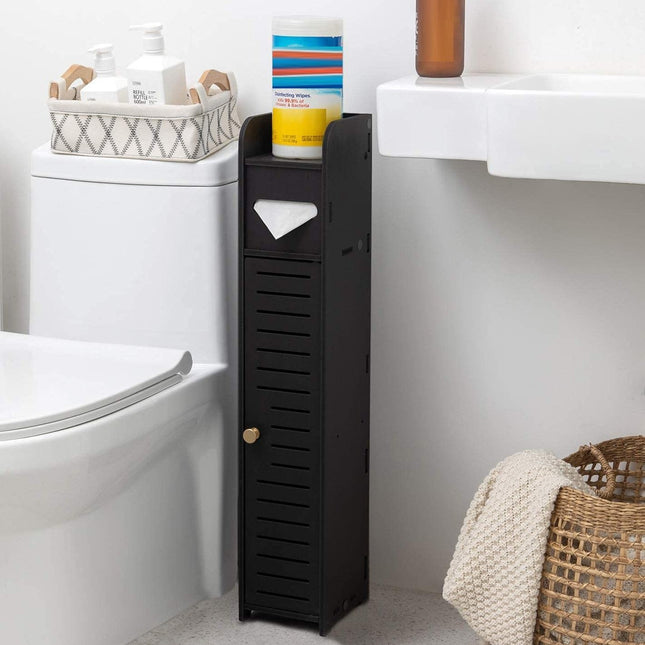 Toilet Paper Roll Holder for Bathroom (Black, 80 cm)
