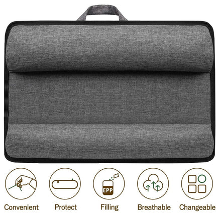 Portable Laptop Desk with Device Ledge, Mouse Pad and Phone Holder for Home Office (Black, 43cm)