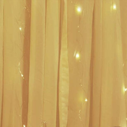 300 LEDs Window Curtain Fairy Lights 8 Modes and Remote Control for Bedroom (Warm White, 300 x 300cm)