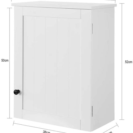 White Wall Cabinet with Door 40x52cm