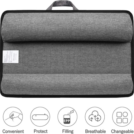 Portable Laptop Desk with Device Ledge, Mouse Pad and Phone Holder for Home Office (Silver, 40cm)