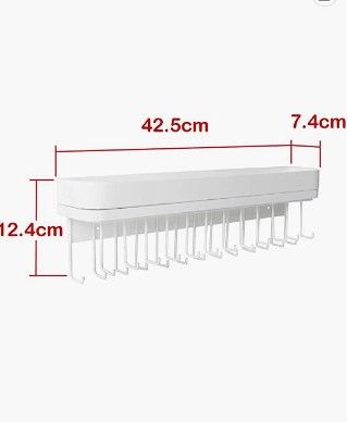 Hanging Jewelry Organizer 25 Hooks (White)