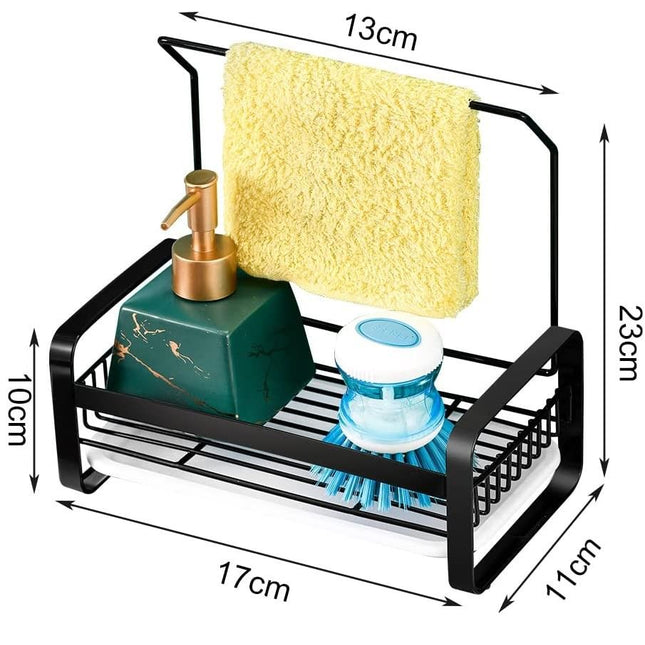 Adhesive Sink Caddy Sponge Holder Storage for Kitchen Accessories