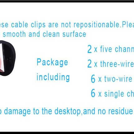 16 Pack Black Cord Organizer Cable Management for Home and Office