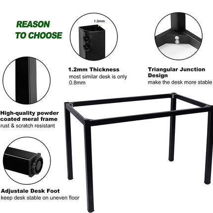 Sturdy and Heavy Duty Foldable Office Computer Desk (Walnut Large, 120cm)