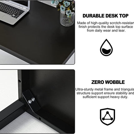 Sturdy and Heavy Duty Foldable Office Computer Desk (Walnut Large, 120cm)