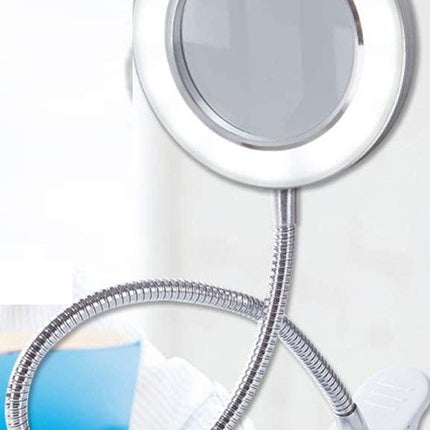 Lighting LED 8X Magnifying Lamp with Metal Clamp 360&deg; Flexible Gooseneck and USB Plug Design for Tattoo, Manicure and Reading