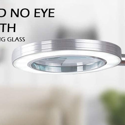 Lighting LED 8X Magnifying Lamp with Metal Clamp 360&deg; Flexible Gooseneck and USB Plug Design for Tattoo, Manicure and Reading