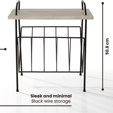 Crosley Wiltshire Turntable Stand Modern Retro White Wash Wood