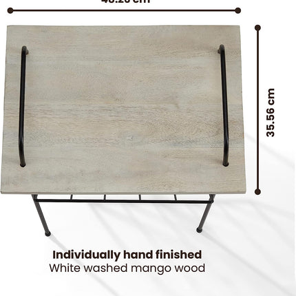 Crosley Wiltshire Turntable Stand Modern Retro White Wash Wood