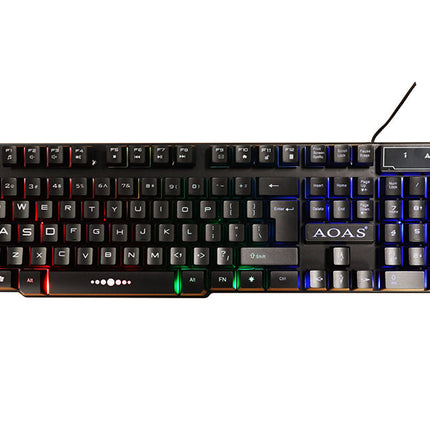 RGB Four Piece Gaming Set Keyboard Mouse Pad Headphones S750
