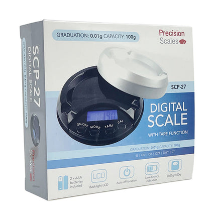 Ash Tray Jewellery Scale 500g Stainless Steel Platform 100g Max. SCP27