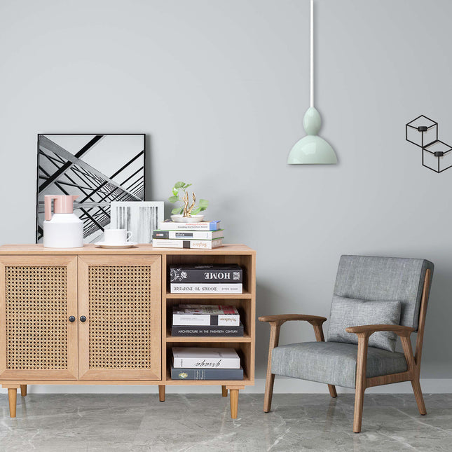 Natura Rattan Buffet Sideboard Storage Cabinet Hallway Table 2 Doors 3 Shelves