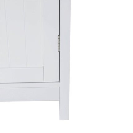 Sian Bathroom Tall Storage Cabinet Organiser With Shelves - White