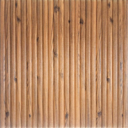 Decorative 3D Foam Wallpaper Panels Bamboo Wood 10PCS