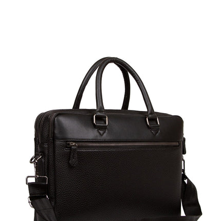 LEATHER BRIEFCASE AND SHOULDER BAG