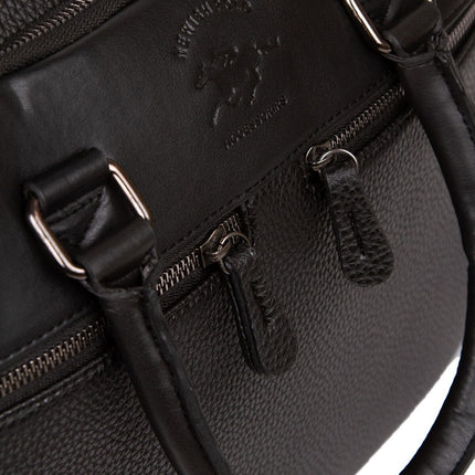 LEATHER BRIEFCASE AND SHOULDER BAG