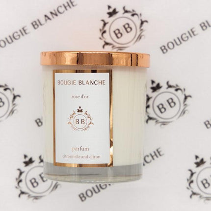 BOUGIE BLANCHE ROSE D'OR CANDLE